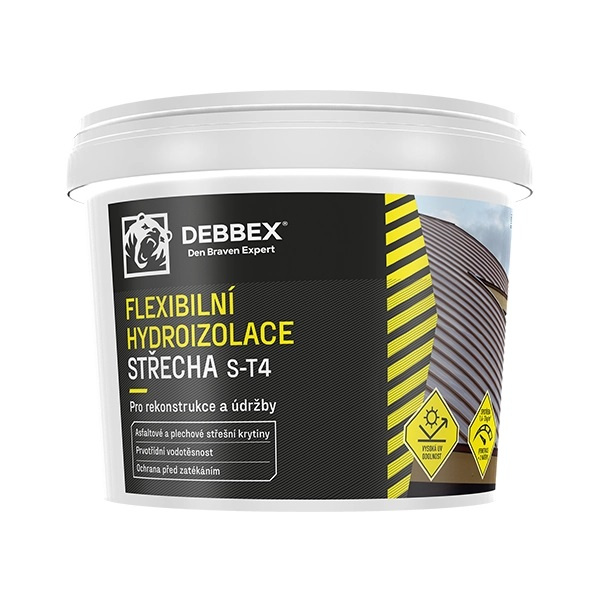 Den Braven Střešní hydroizolační nátěr DenBit S-T4 Barva: černá, v balení: 5  kg