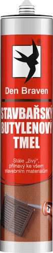 Tmel stavbařský butylenový Den Braven šedý 310 ml