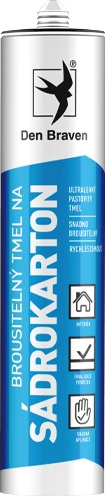 Tmel brousitelný Den Braven na sádrokartony 280 ml