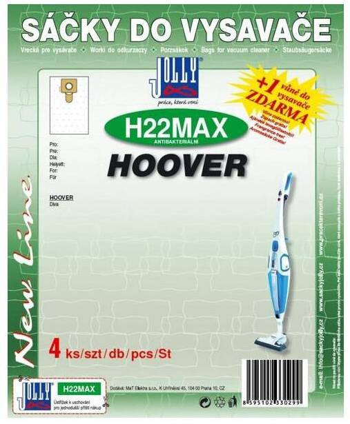 Sáčky do vysavače Jolly H 22 MAX 3029 / 4 ks / látkové sáčky / bílá Varianta: ivi1