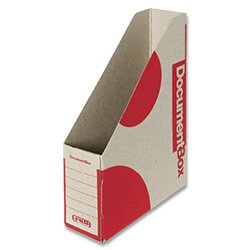 EMBA Magazin Box - kartonový stojan na katalogy - 75 mm, červený