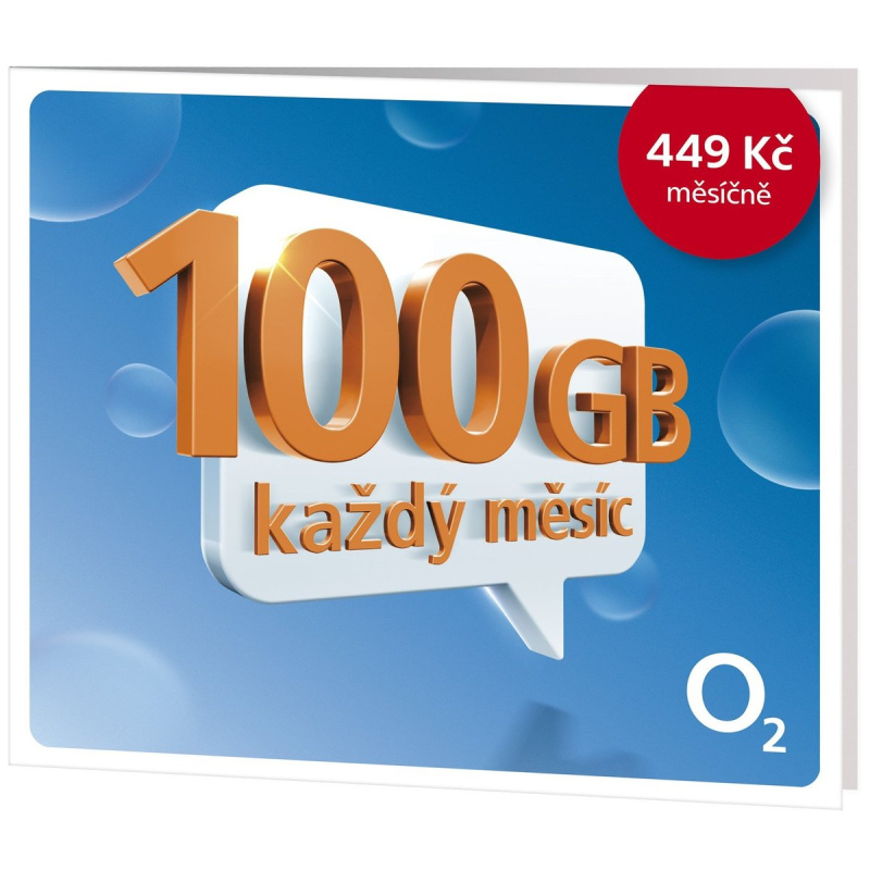 O2 SIM karta Datamanie 100 GB