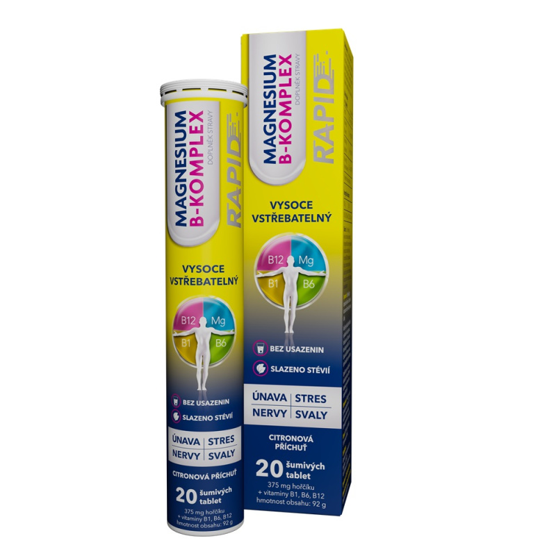 Magnesium B-komplex RAPID Glenmark tbl.eff.20