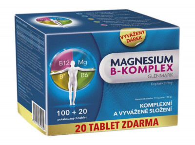 Magnesium B-komplex Glenmark tbl.100+20