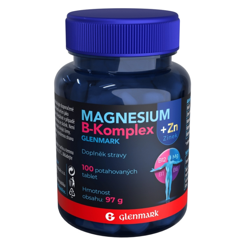 Magnesium B-komplex+Zinek Glenmark tbl.100