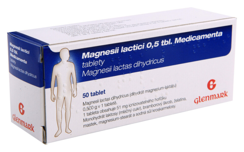 Medicamenta Magnesii lactici 0.5 tbl. 50 tablet