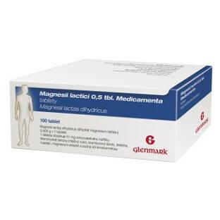 MAGNESII LACTICI 0,5 TBL. MEDICAMENTA 0,5G Tableta 100