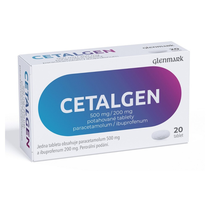 CETALGEN 500MG/200MG Potahovaná tableta 20