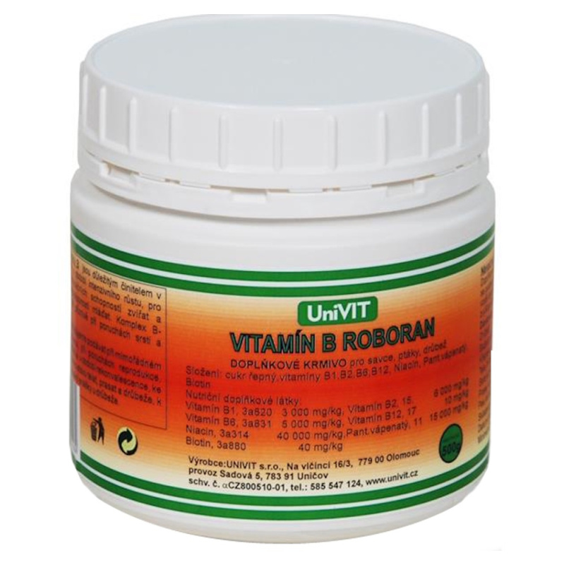 UNIVET Roboran B vitamín pro savce, ptáky a morčata 500 g