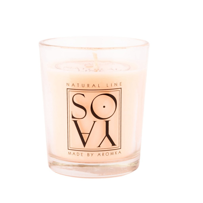 Přírodní vonná svíčka sójová - AROMKA - Konusový váleček, 80 ml Vůně: Litsea Cubeba