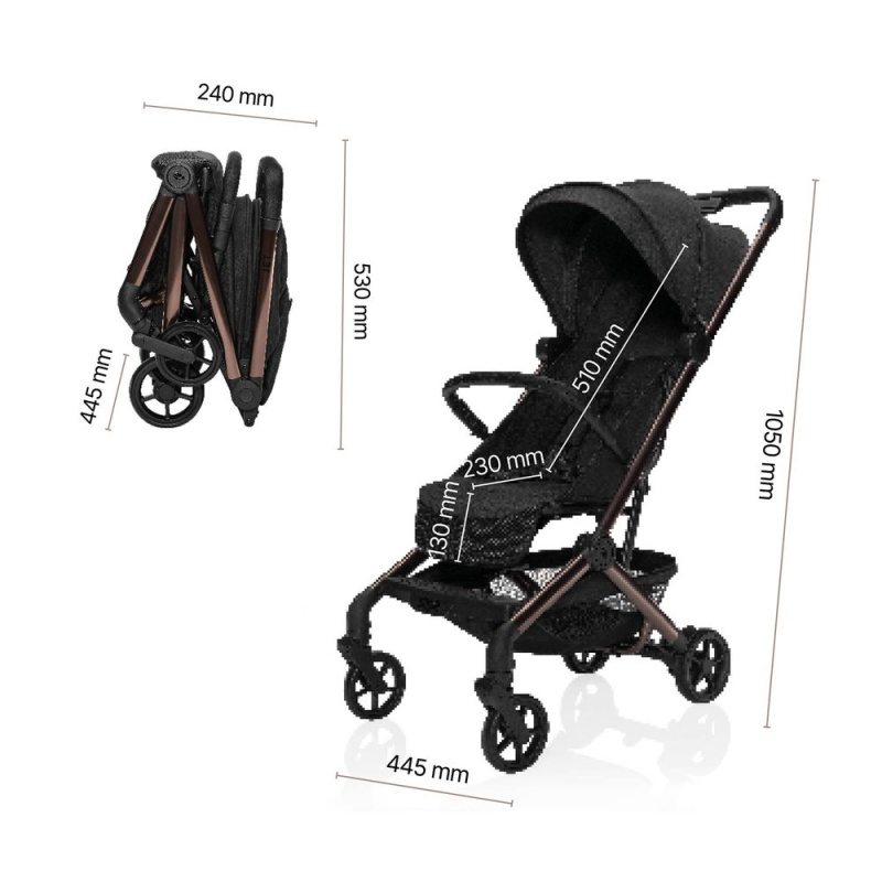 ZOPA Sportovní kočárek Jet - Quartz Black