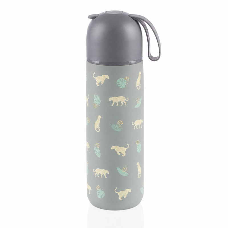 ZOPA Termoska na tekutiny se silikonovým držákem 400ml - Wild Gepard