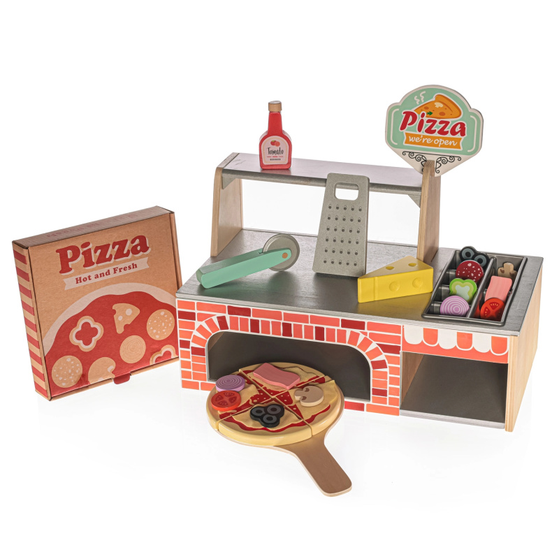 Dřevěný set Pizzerie