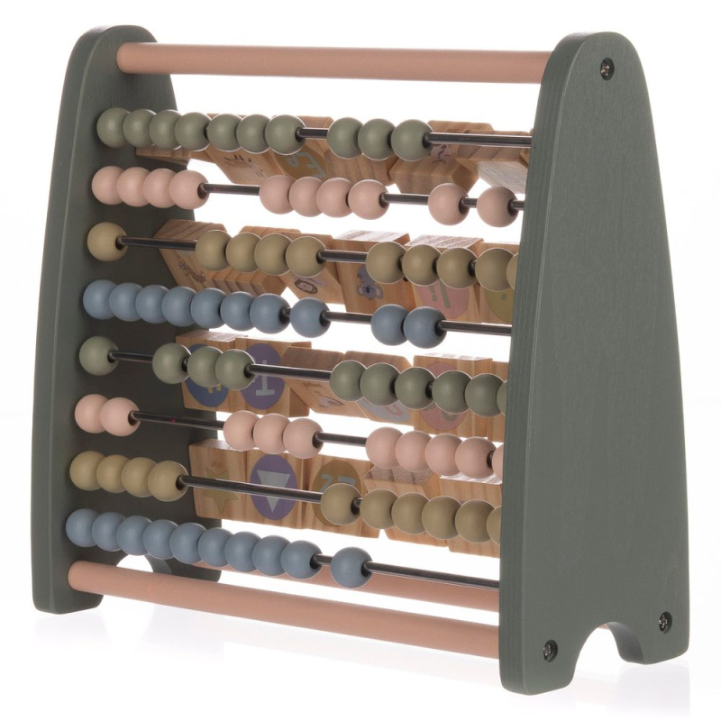 Dřevěné oboustranné počítadlo a abeceda Zopa