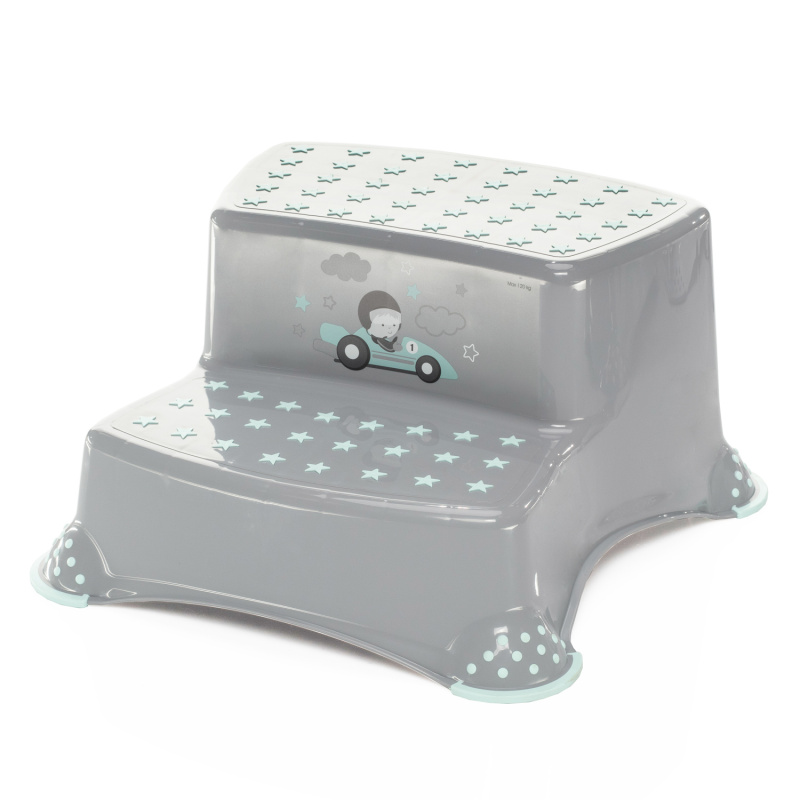 Zopa Dvojstupínek k WC/umyvadlu "Racer" Grey/Mint