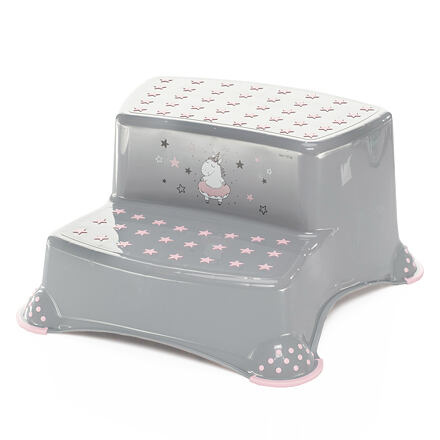 Zopa Dvojstupínek k WC/umyvadlu "Unicorn" Grey/Pink