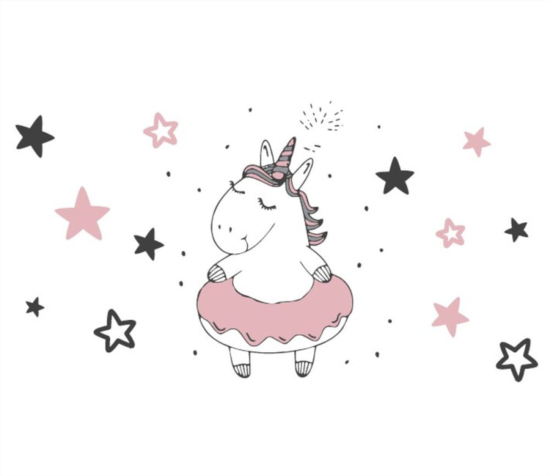 Zopa Dvojstupínek k WC/umyvadlu "Unicorn" Grey/Pink
