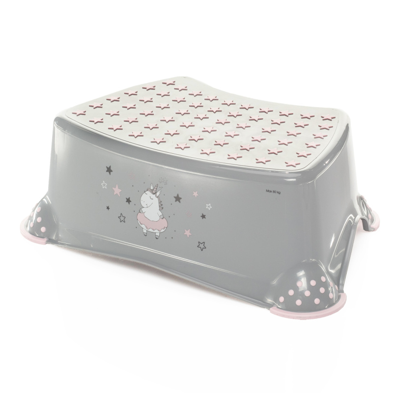 Zopa Stupínek k WC/umyvadlu "Unicorn"Grey/Pink