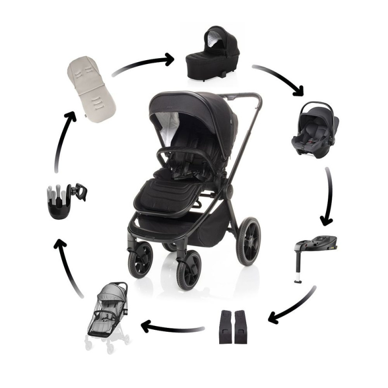 ZOPA MAXI set Kočárek MOVE CROSS 2 - Night Black/Black