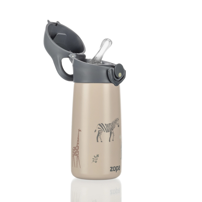 Dětská termoska s brčkem Zopa 400 ml – Safari