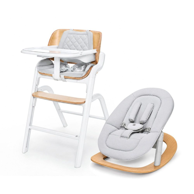 ZOPA Set židlička Inspira 2 + novorozenecký set + houpací základna - Creamy Natur