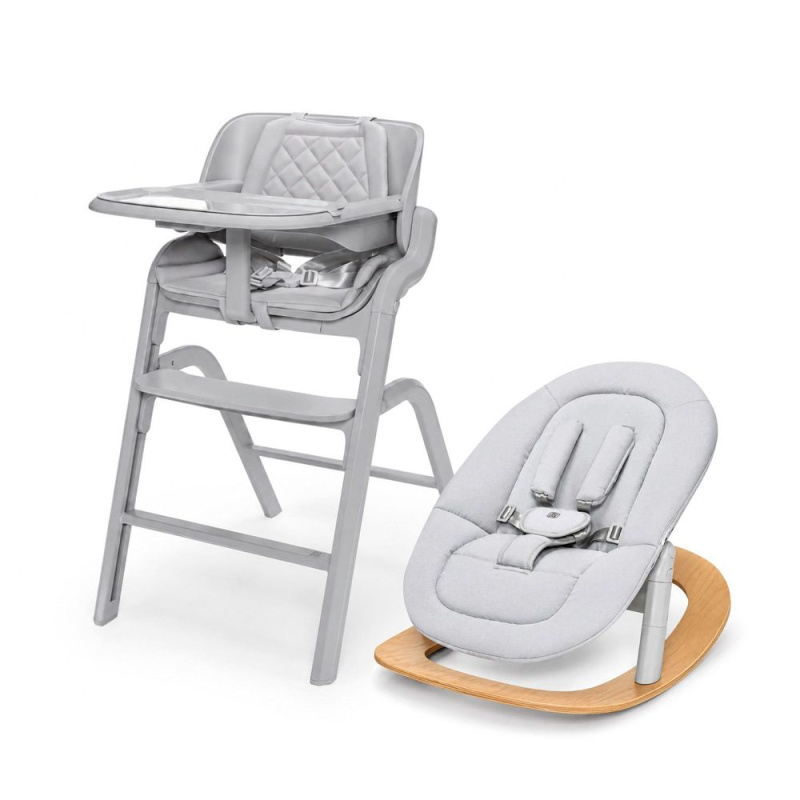 ZOPA Set židlička Inspira 2 + novorozenecký set + houpací základna - Oyster Grey