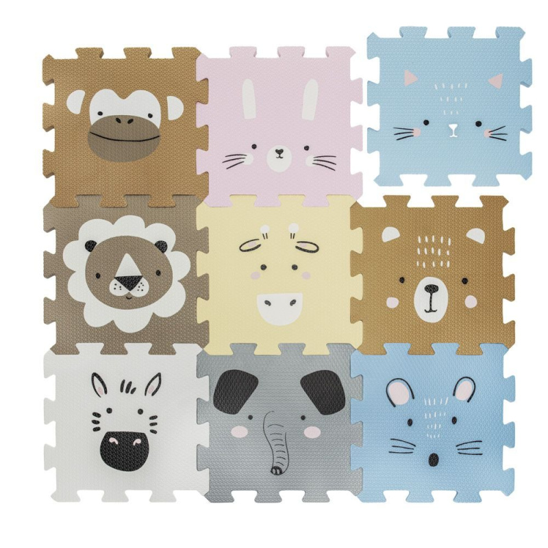 Pěnové puzzle Zopa Animals 30 × 30 cm, sada 9 ks