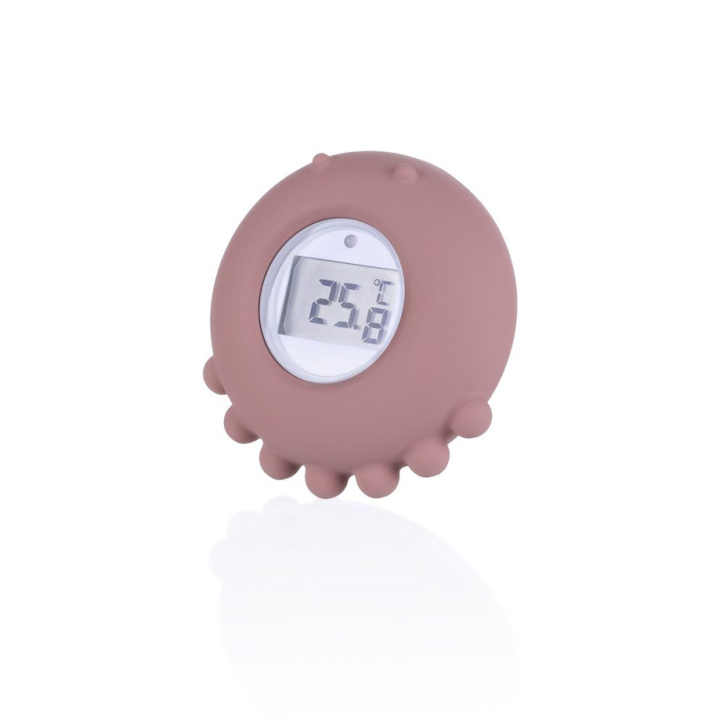 Zopa Silicone Digital Thermometer 2in1 digitální teploměr do vany Old Pink 1 ks