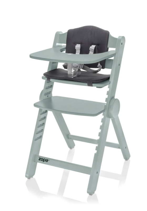 ZOPA Dřevěná jídelní židlička Clipp & Clapp - Pistacio Green