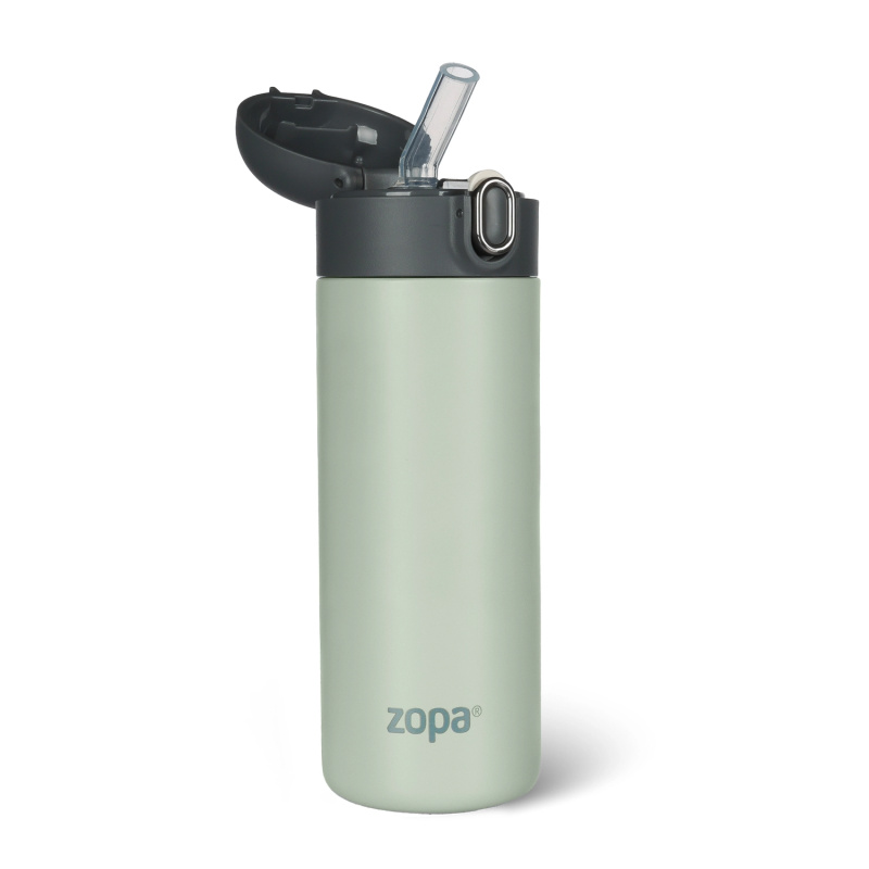 Termoska s brčkem 400 ml – pistáciově zelená
