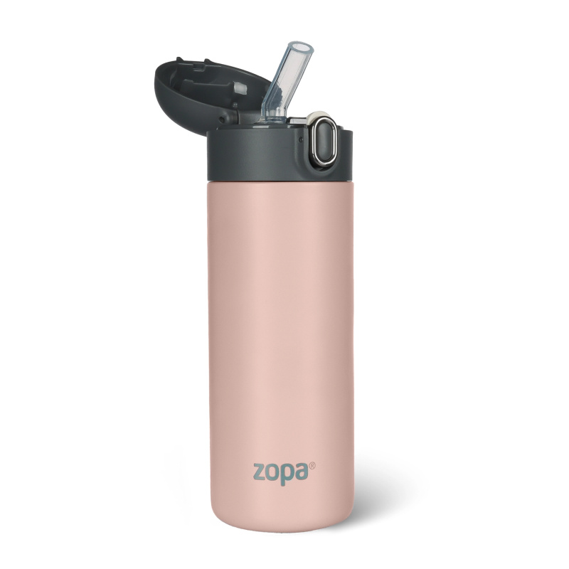 Termoska s brčkem 400 ml, candy pink