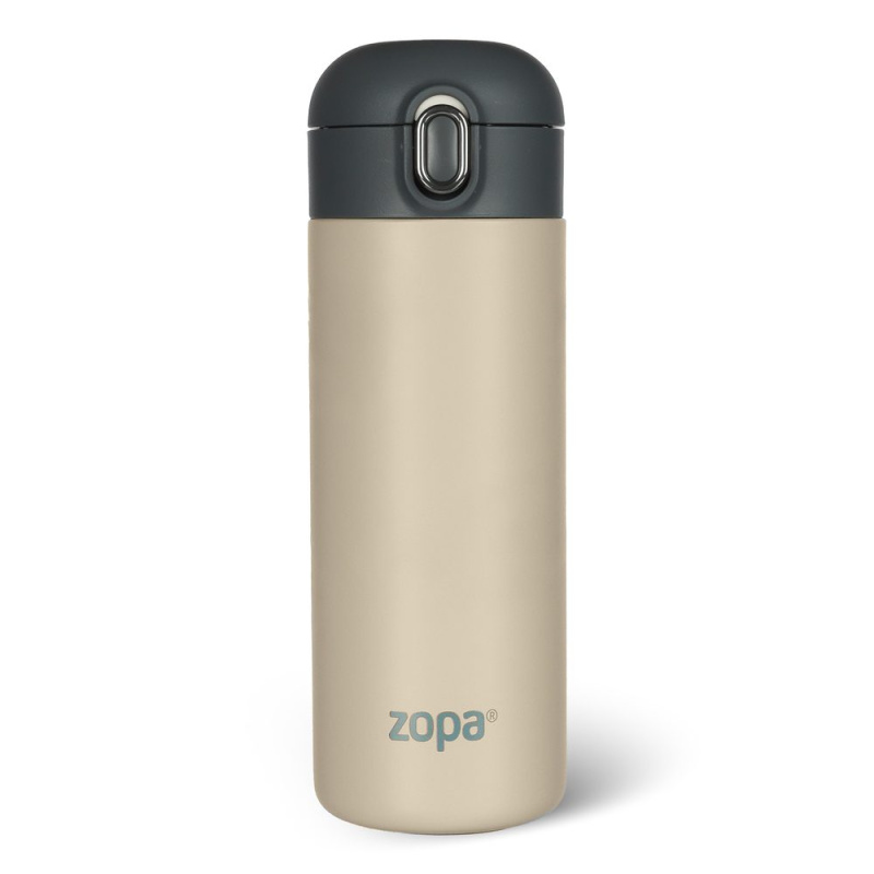 Termoska na nápoje s vakuovou izolací 400 ml – cookie béžová