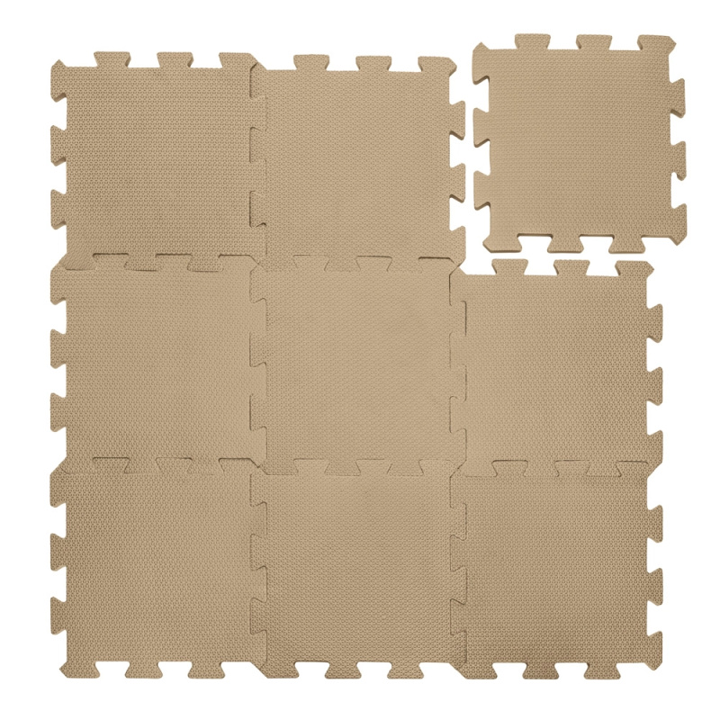 Pěnová podložka puzzle 30 × 30 cm, 9 ks, hazel brown Zopa