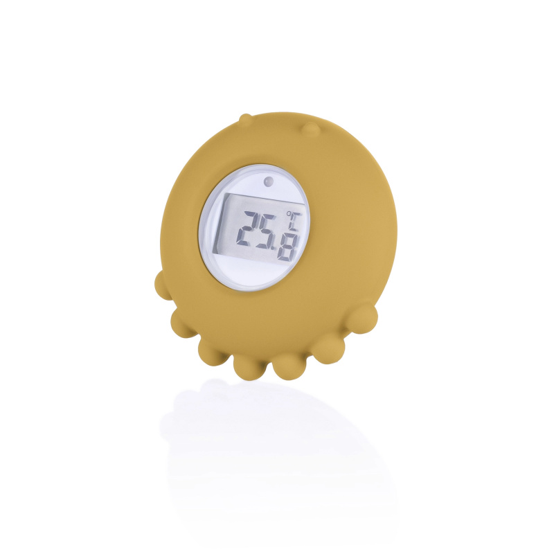 Zopa Silicone Digital Thermometer 2in1 digitální teploměr do vany Mustard Yellow 1 ks