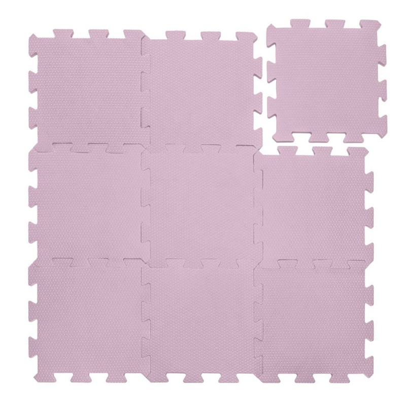 Pěnové puzzle Zopa 30 × 30 cm, 9 ks – sugar pink