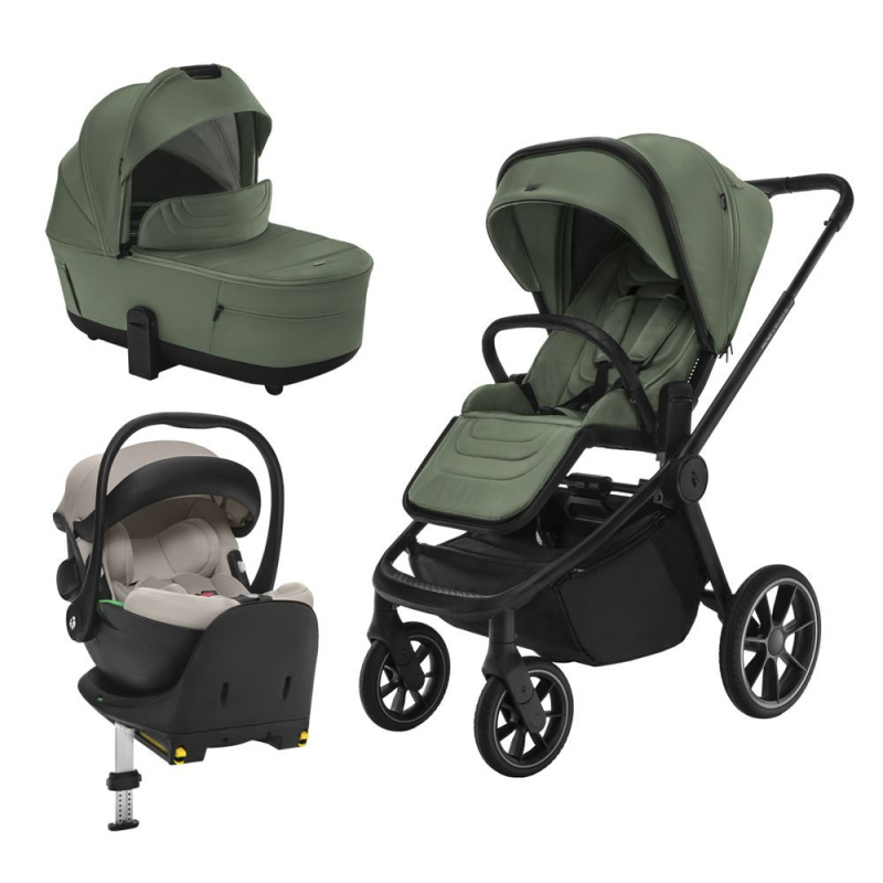 ZOPA Set kočárek Move Cross 5 + hluboká korba  Move XL 5 + autosedačka XM+ báze - Rocky Green