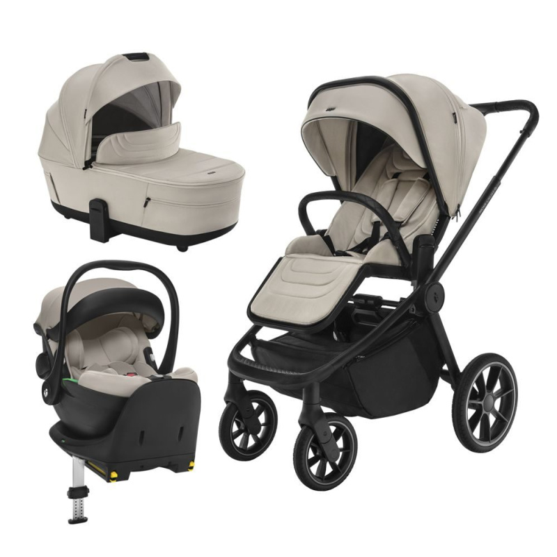 ZOPA Set kočárek Move Cross 5 + hluboká korba  Move XL 5 + autosedačka XM+ báze - Ivory Beige