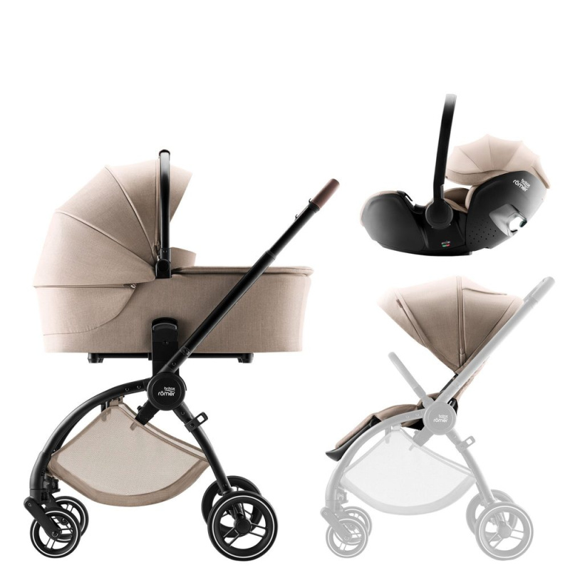 BRITAX-RÖMER Set kočárek Rio + hluboká korba + autosedačka Baby-Safe PRO Style - Teak
