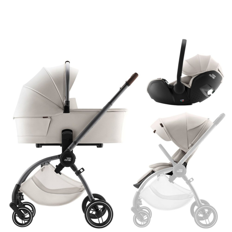 BRITAX-RÖMER Set kočárek Rio + hluboká korba + autosedačka Baby-Safe PRO Lux - Soft Taupe