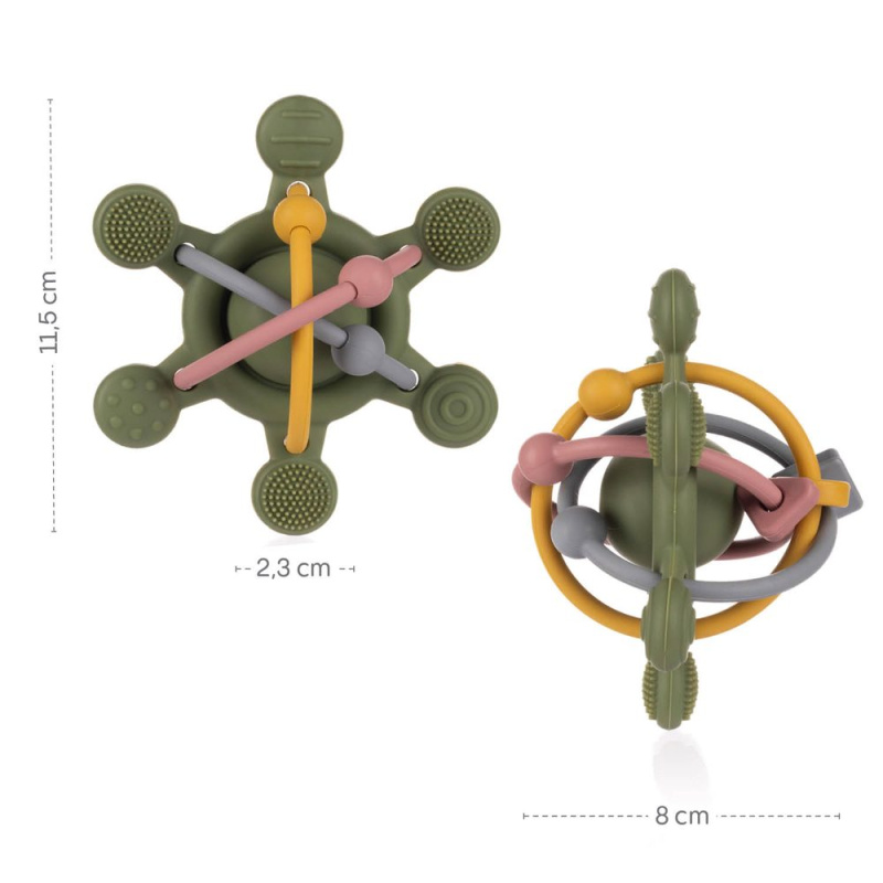 Zopa Silicone Rattle chrastítko s kousátkem 1 ks