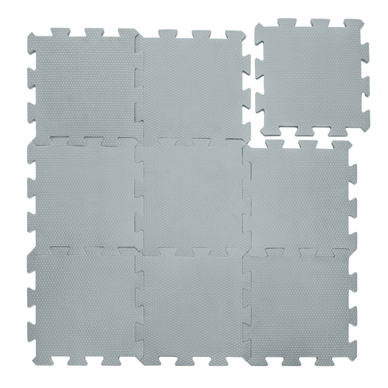 Pěnová podložka puzzle Zopa 30 × 30 cm, 9 ks, světle šedá