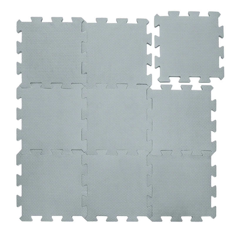 Pěnová podložka puzzle Zopa 30 × 30 cm, 9 ks, světle šedá