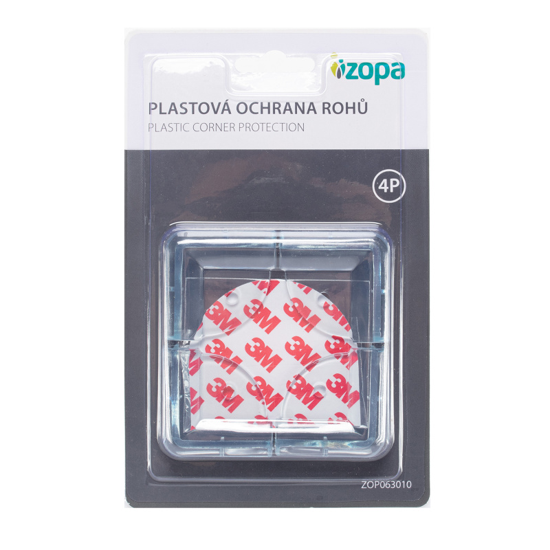 Zopa plastová ochrana rohů 4ks transparent