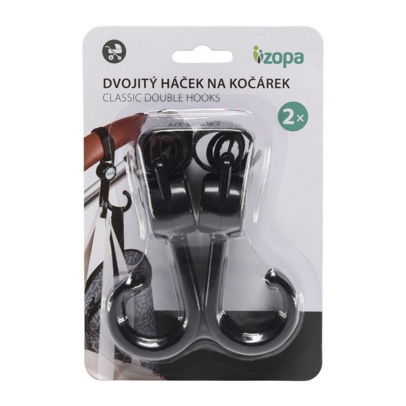 ZOPA Dvojitý háček 2 ks Black