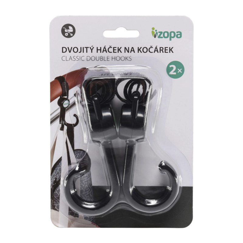 ZOPA Dvojitý háček 2 ks Black