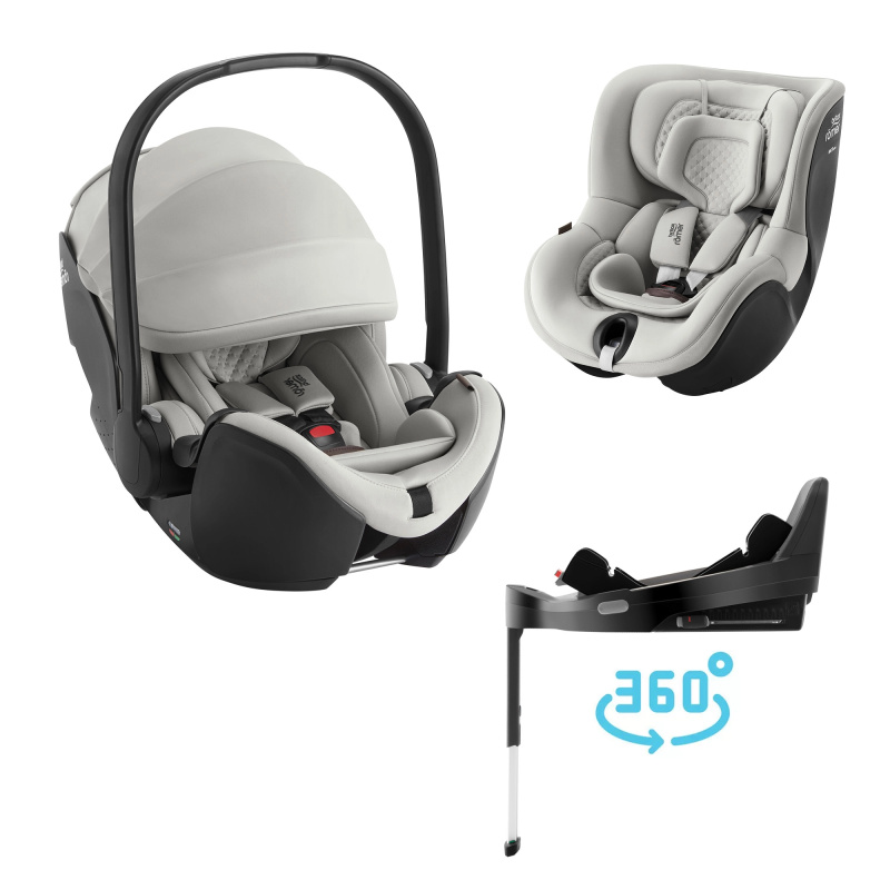Autosedačkový set BRITAX RÖMER Baby-Safe Pro Lux + Vario Base 5Z + Dualfix 5Z Lux, Linen Grey