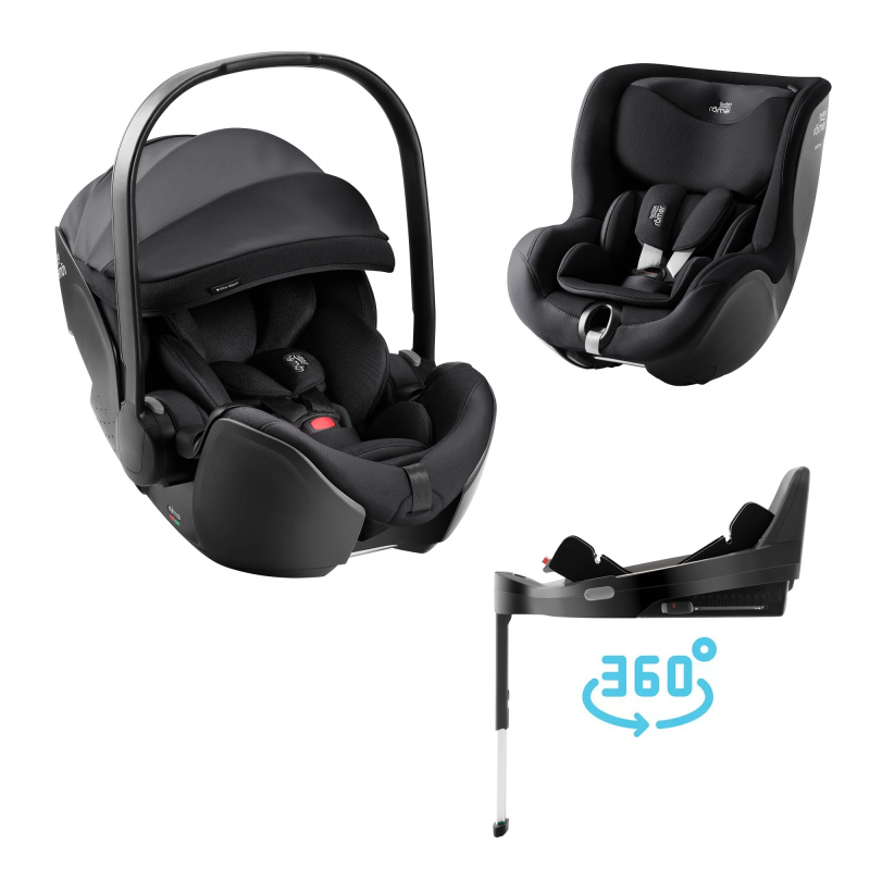 Set autosedaček BRITAX RÖMER Baby-Safe Pro Style + Vario Base 5Z + Dualfix 5Z Style, Carbon Black