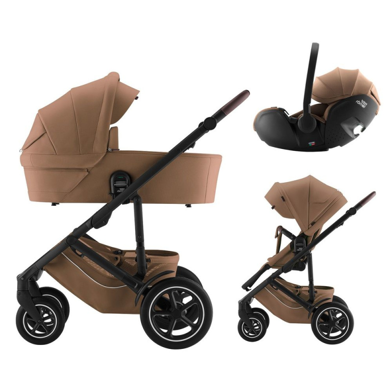 BRITAX Set kočárek Smile 5Z + hluboká korba + autosedačka Baby-Safe PRO Lux - Warm Caramel