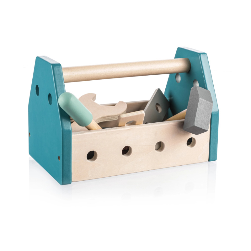 Zopa Wooden Tool Box sada nářadí Blue 14 ks