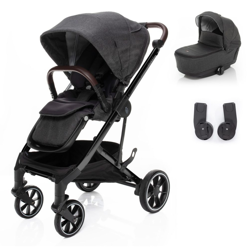 ZOPA Set kočárek Quest + korba + adaptéry - Vulcan Black/Black